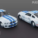 Screenshot #4 - PIXELGON Muscle Cars Pack - Low Poly Pixel Art 3D