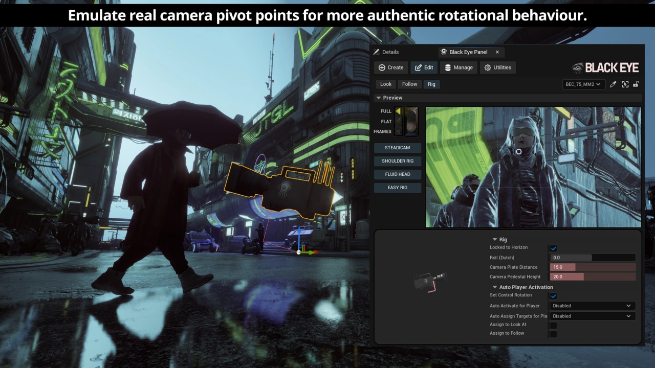 Screenshot #6 - Black Eye Camera - Powerful Procedural Camera System for Gameplay and Cinematics (UE5.7)