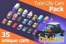 35 Low Poly Toon Cars Pack