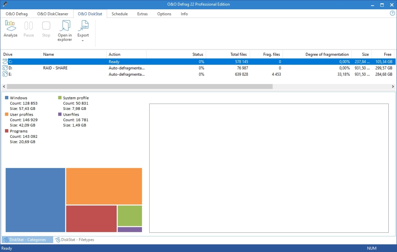 Screenshot #3 - O&O Defrag Professional 28.2.10018 + x64 + Repack + Server + Workstation