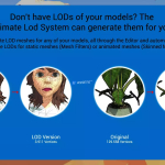 Screenshot #1 - Ultimate LOD System MT - Automatic LOD Generator, Mesh Simplifier & More