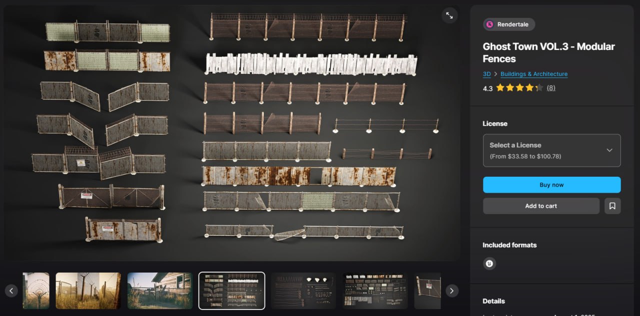 Screenshot #10 - Ghost Town VOL.3 - Modular Fences for Unreal Engine