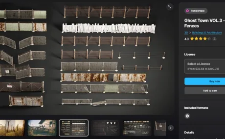 Ghost Town VOL.3 - Modular Fences for Unreal Engine