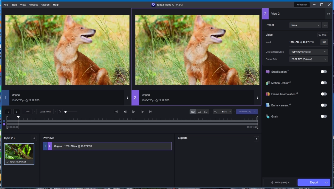 Screenshot #1 - Умный видеоредактор Topaz Video AI 4.0.3 x64 RePack by KpoJIuK