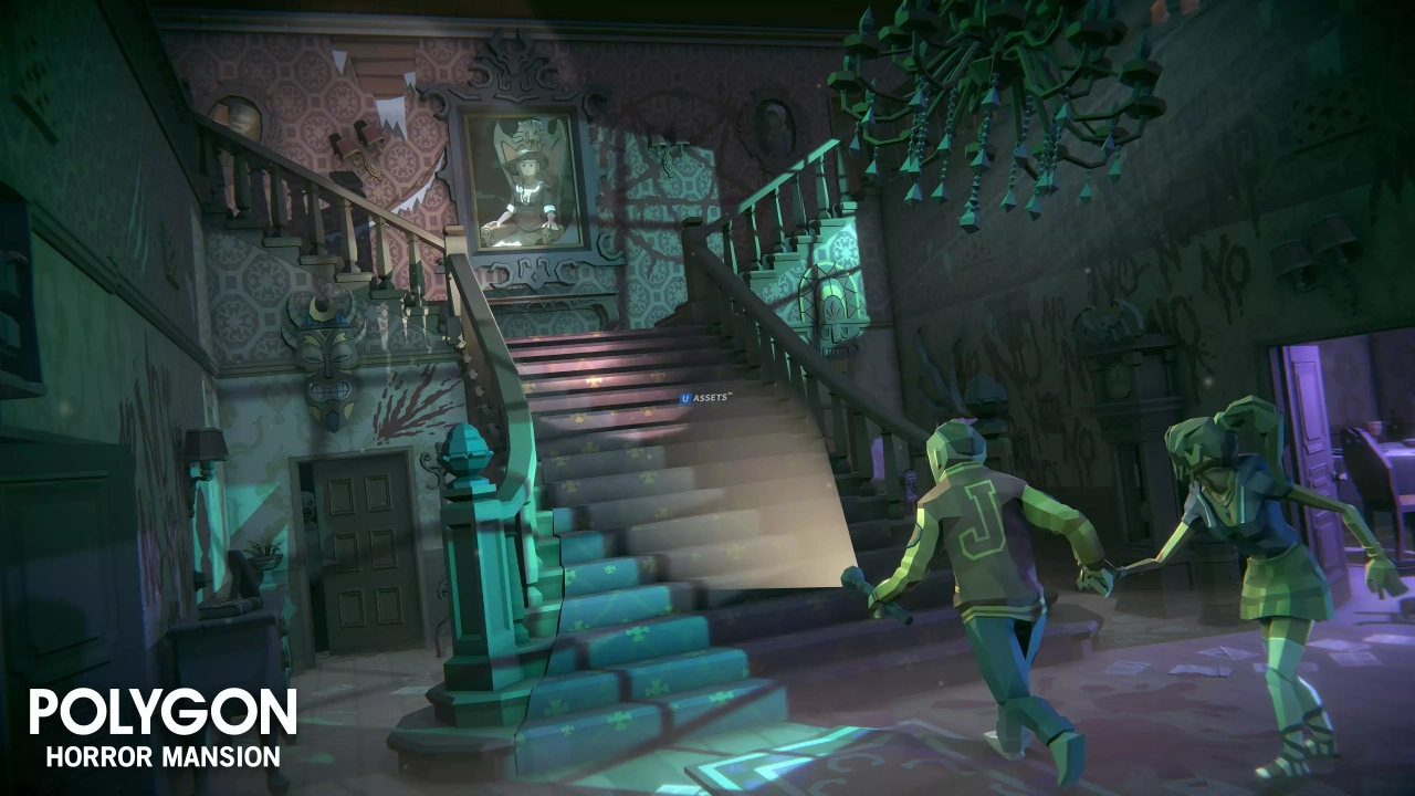 Screenshot #2 - POLYGON Horror Mansion - Low Poly 3D Art by Synty