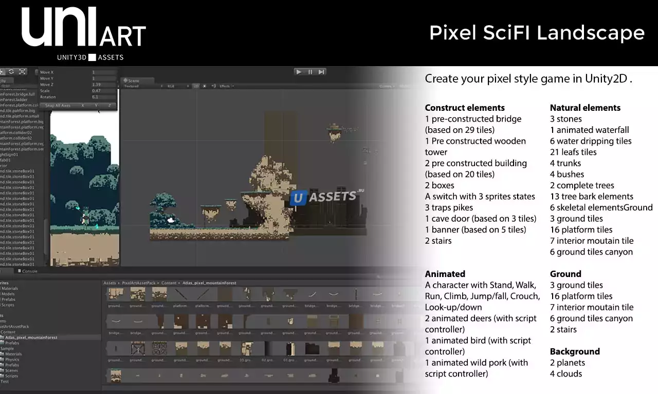 Screenshot #3 - UniArt Pixel SciFi Landscape