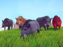 Poly Art Boars