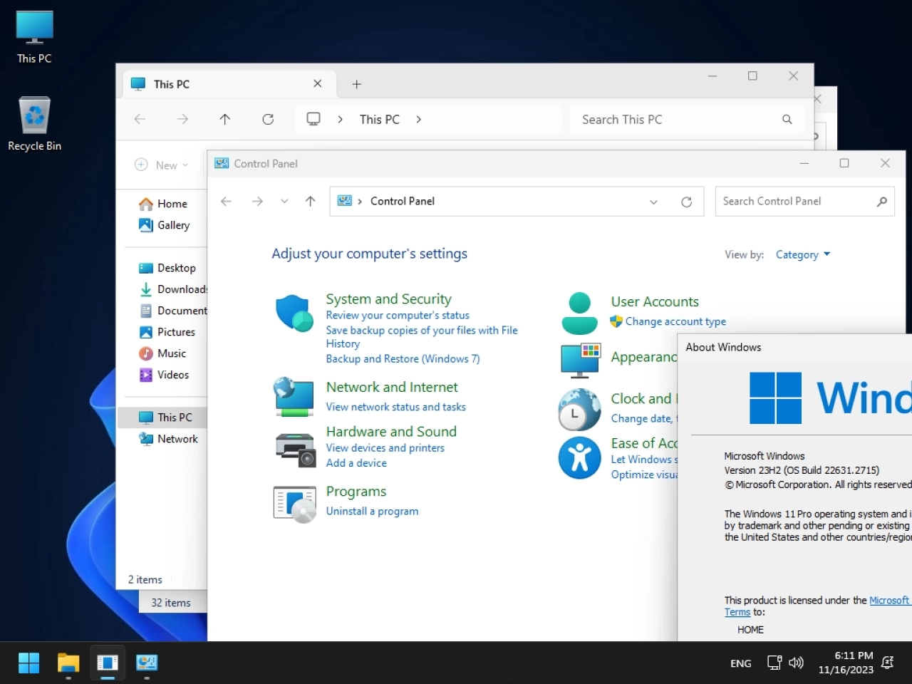 Screenshot #6 - Windows 11 Pro 23H2 [22631.2861 x64] Русская