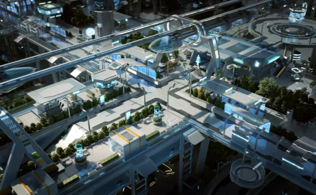 Kitbash3D - High Tech Streets