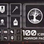 Screenshot #1 - 100 Horror Icons Pack