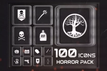 100 Horror Icons Pack