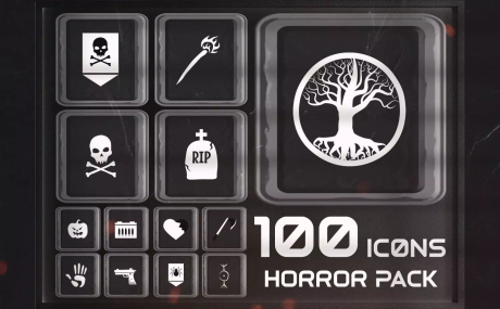 100 Horror Icons Pack