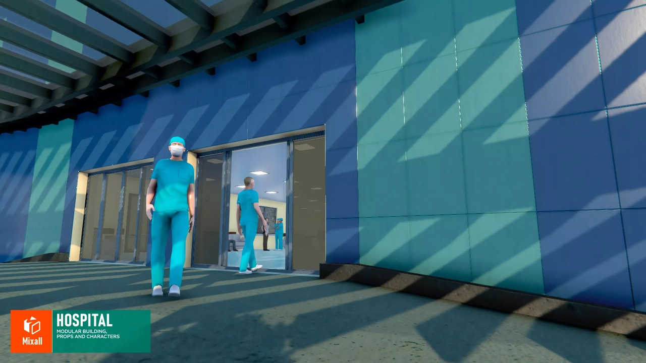 Screenshot #2 - Hospital - modular building, props and characters