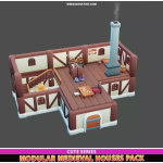 Screenshot #4 - Modular Medieval Houses and Props Pack Cute Series