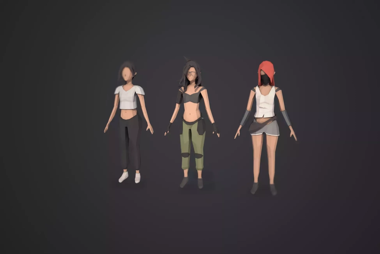 Screenshot #1 - LOW POLY CHARACTERS CUSTOMIZABLE/MODULAR ( MALE AND FEMALE )