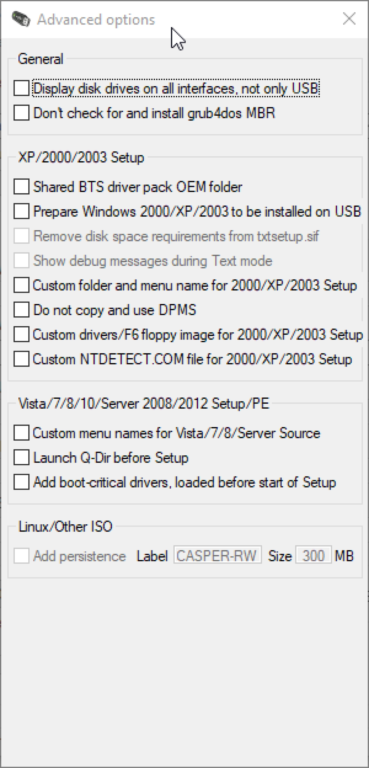 Screenshot #2 - WinSetupFromUSB 1.10