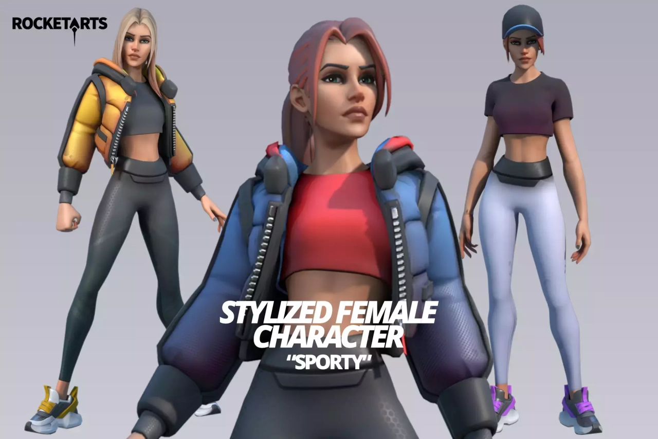 Screenshot #1 - Stylized Modular Character (Female)