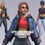 Screenshot #1 - Stylized Modular Character (Female)