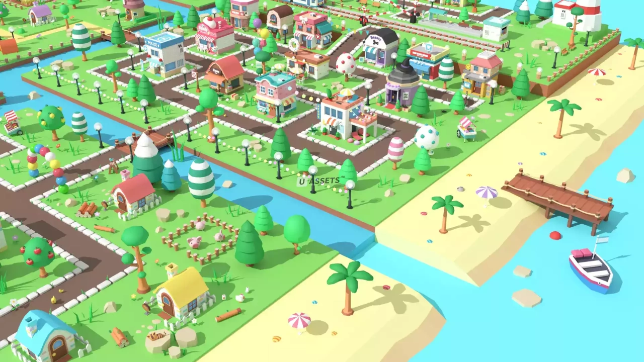 Screenshot #4 - Cartoon Town - Low Poly Assets