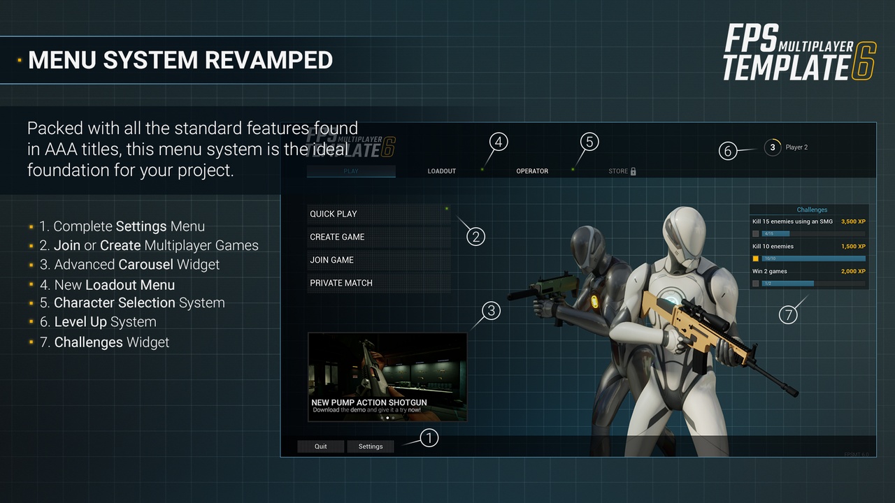 Screenshot #4 - FPS Multiplayer Template UE5.6+  v6.0.3