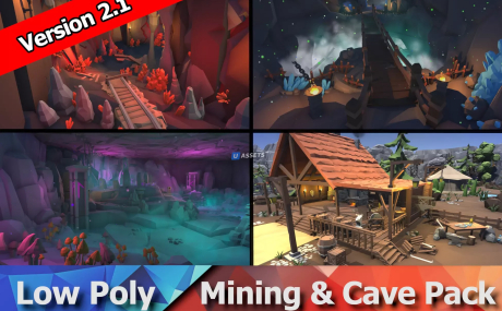 Ultimate Low Poly Mining, Cave & Blacksmith Pack - Ores, Gems, Props, Tools