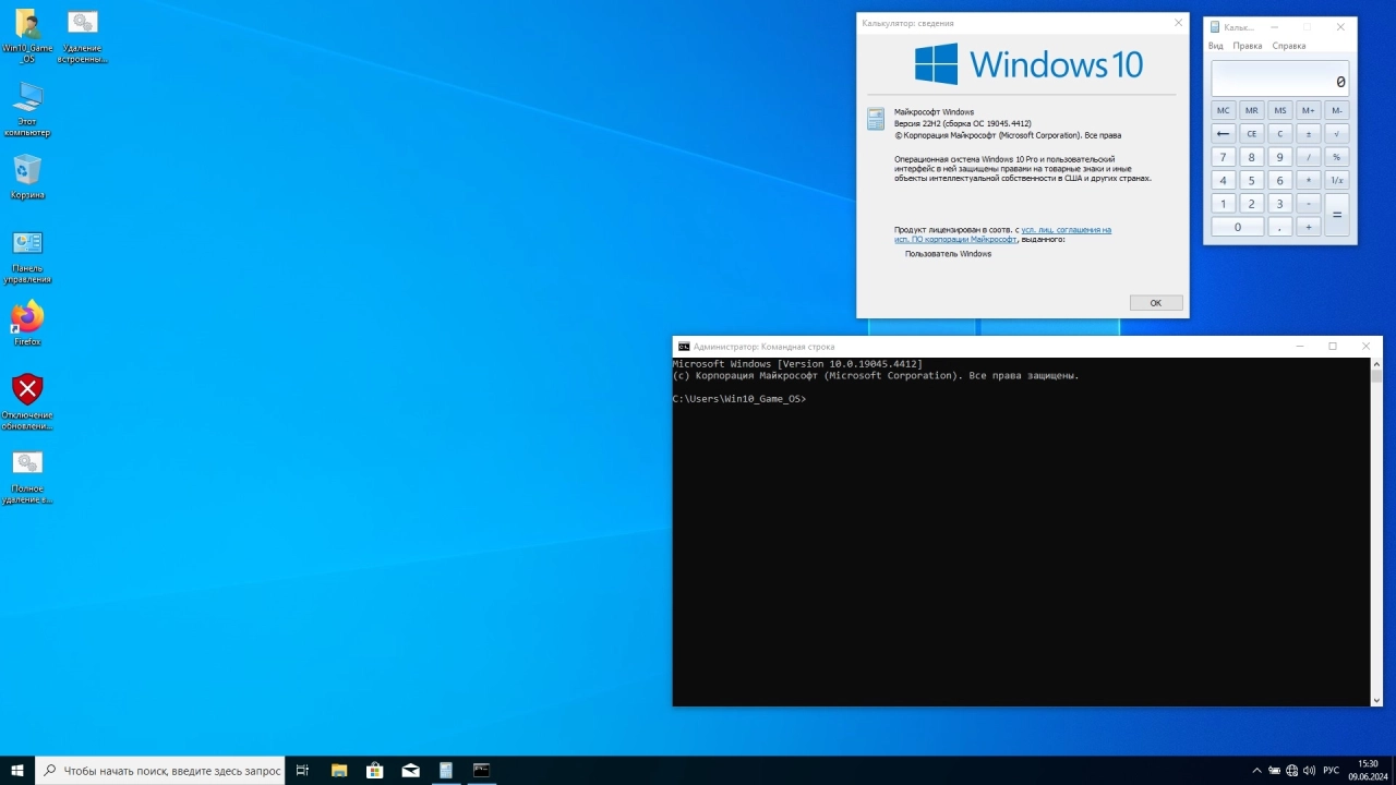 Screenshot #2 - Windows 10 Professional 22H2 x64 Игровая сборка 1.7 by CUTA