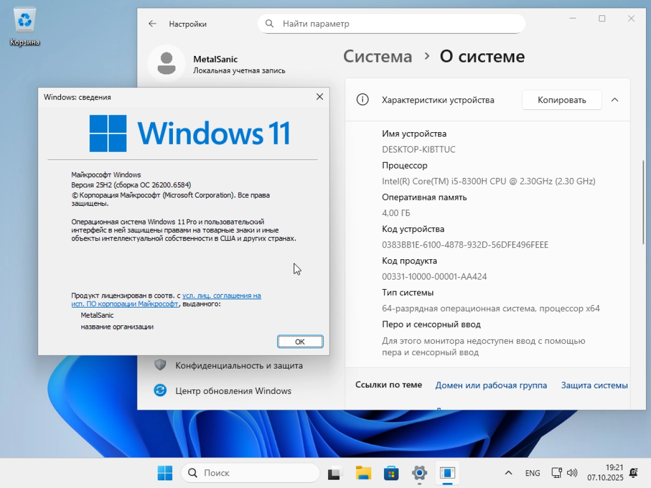 Screenshot #4 - Windows 11 Pro Tiny11 25H2 build 26200.6584 by NTDEV
