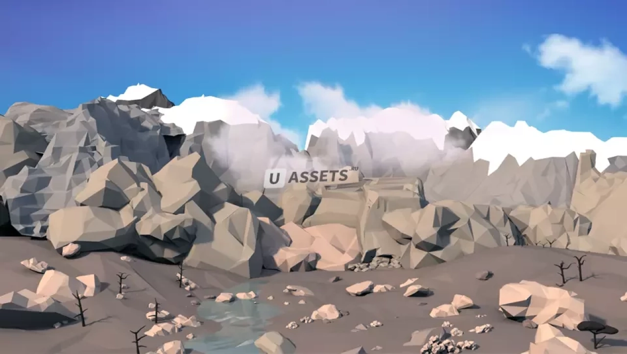 Screenshot #2 - Low Poly Style Mountains Environment