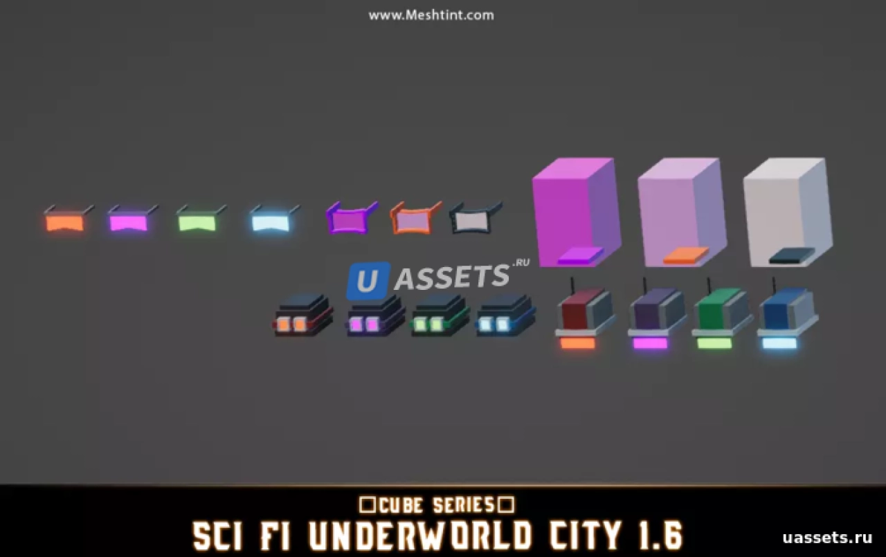 Screenshot #3 - CUBE - Sci Fi Underworld City Pack