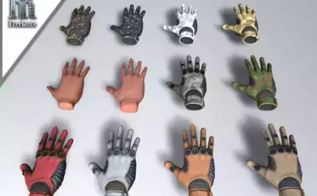 Animated Hands with Gloves + HDRP 2019.3