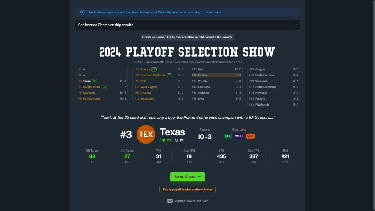 Screenshot #8 - Football Coach: College Dynasty