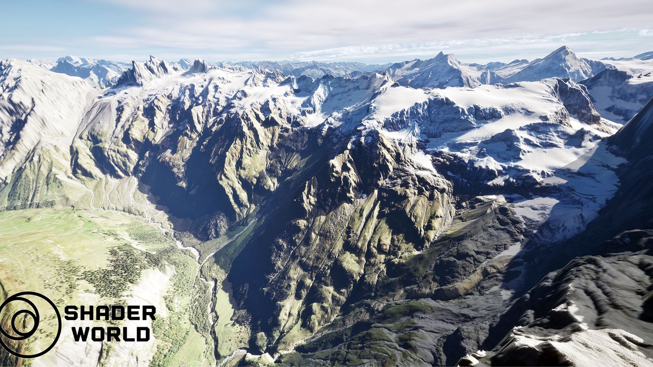 Screenshot #1 - Shader World : procedural landscape, ocean, foliage UE5.6  v3.9.99