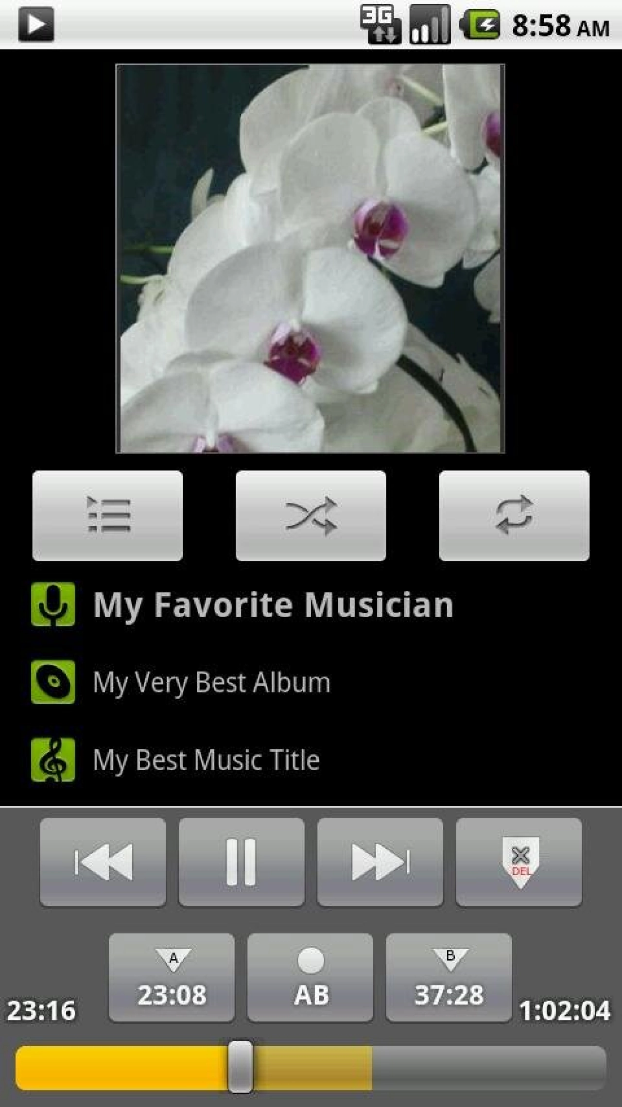 Screenshot #3 - AB AUDIO REPEAT PLAYER 4.1.1