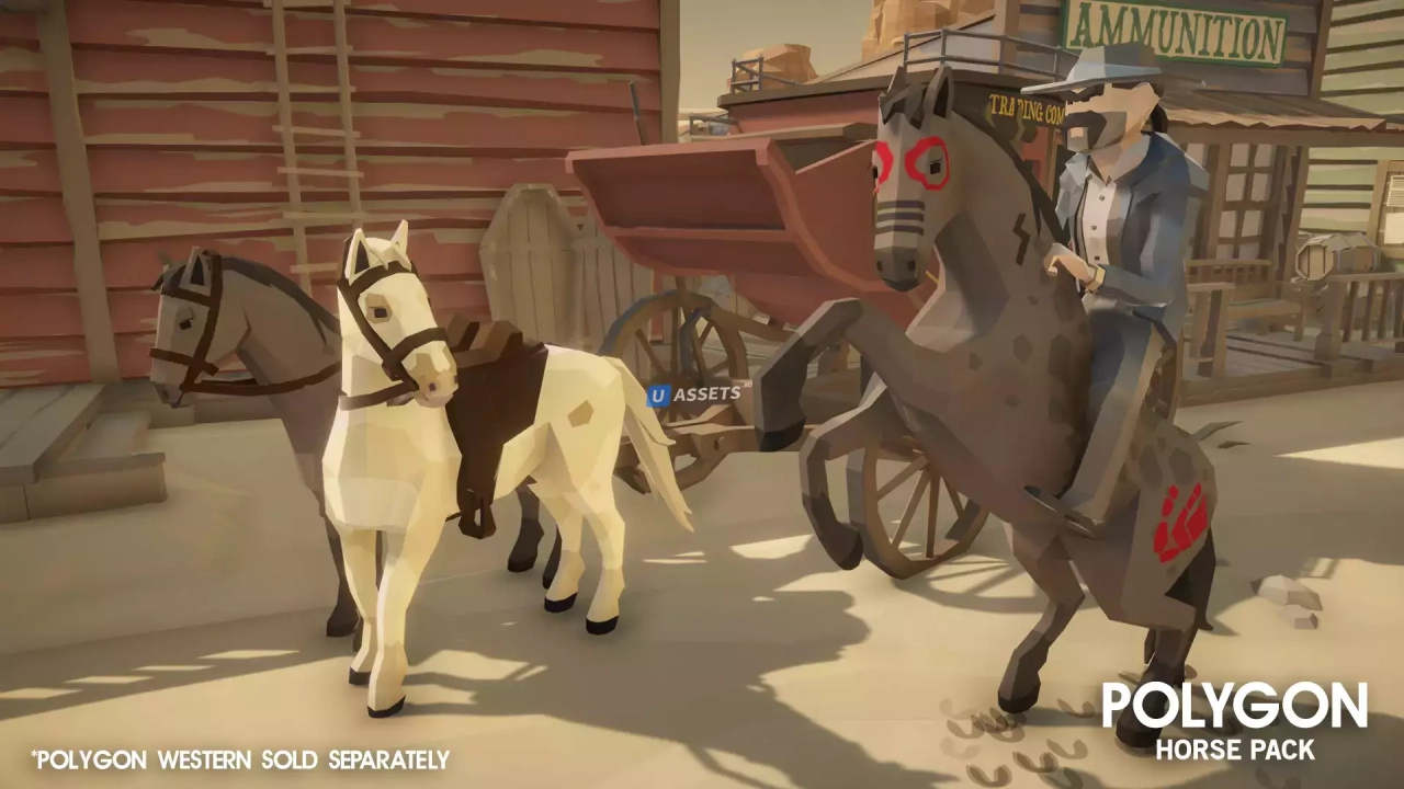 Screenshot #2 - POLYGON Horse - Low Poly 3D Art by Synty