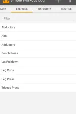 Screenshot #2 - SIMPLE WORKOUT LOG 3.9.83
