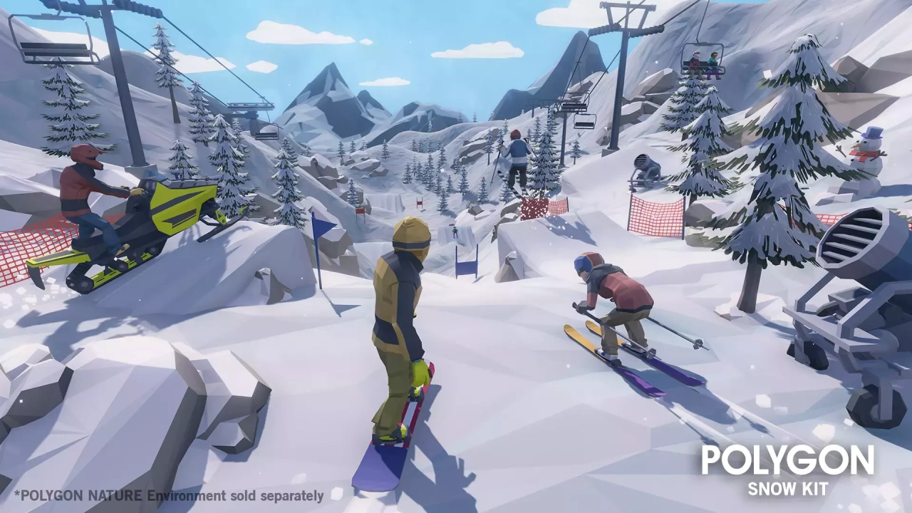 Screenshot #1 - POLYGON Snow Kit - Low Poly 3D Art by Synty
