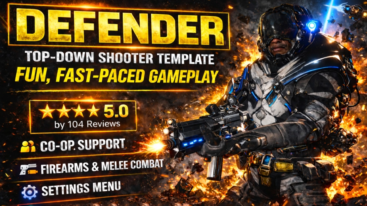 Screenshot #10 - Defender: Co-Op Top-Down Shooter UE5.6+  v3.1.2