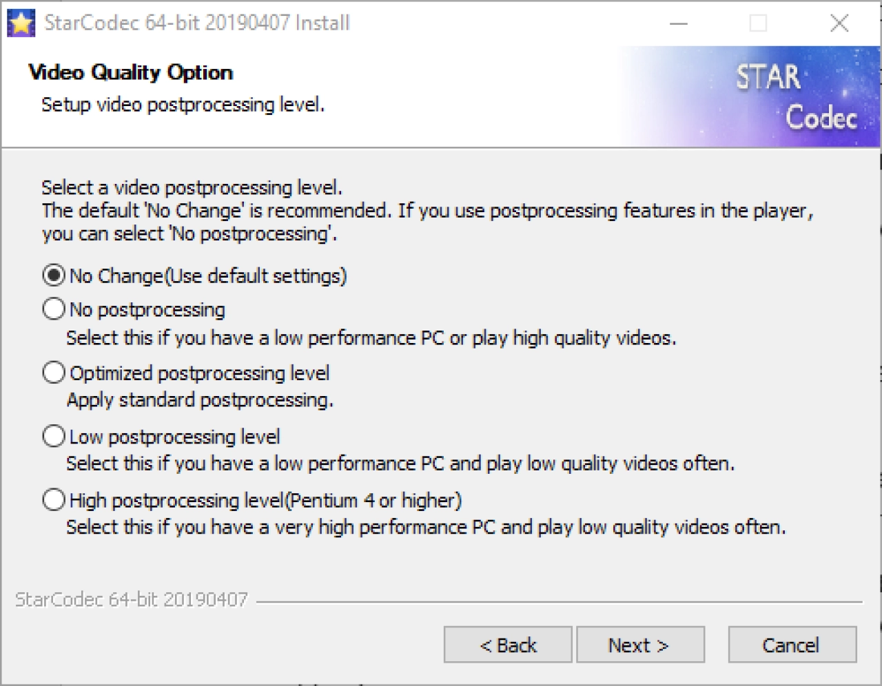 Screenshot #5 - StarCodec