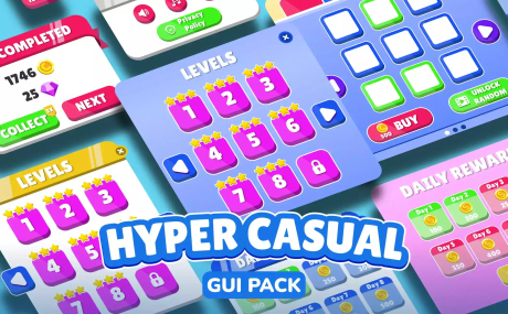 Mega Hyper Casual GUI Pack