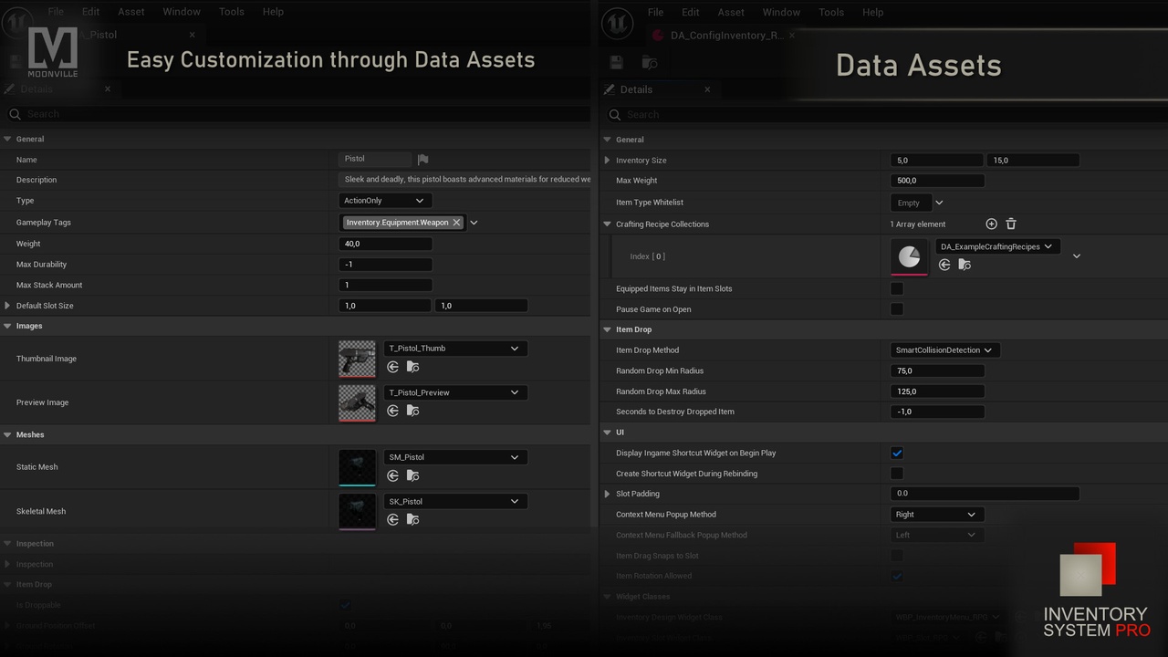 Screenshot #6 - Inventory System Pro by Moonville (UE5.5) - готовый инвентарь