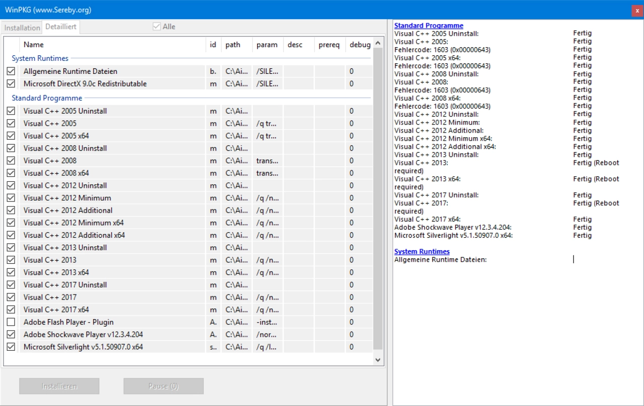 Screenshot #2 - All in One Runtimes v2.5.0