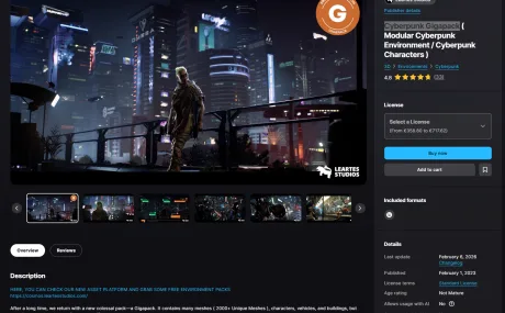 Cyberpunk Gigapack ( Modular Cyberpunk Environment / Cyberpunk Characters ) UE5.7