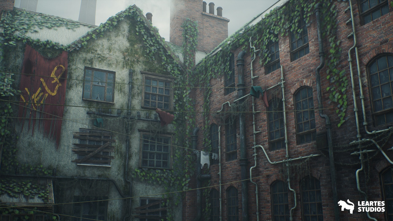 Screenshot #8 - Victorian Decayed Alley Environment (Victorian War Warzone Victorian Alley) UE5.7