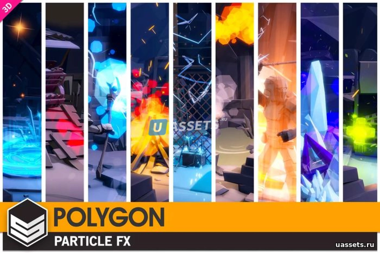 Screenshot #1 - POLYGON Particle FX - Low Poly 3D