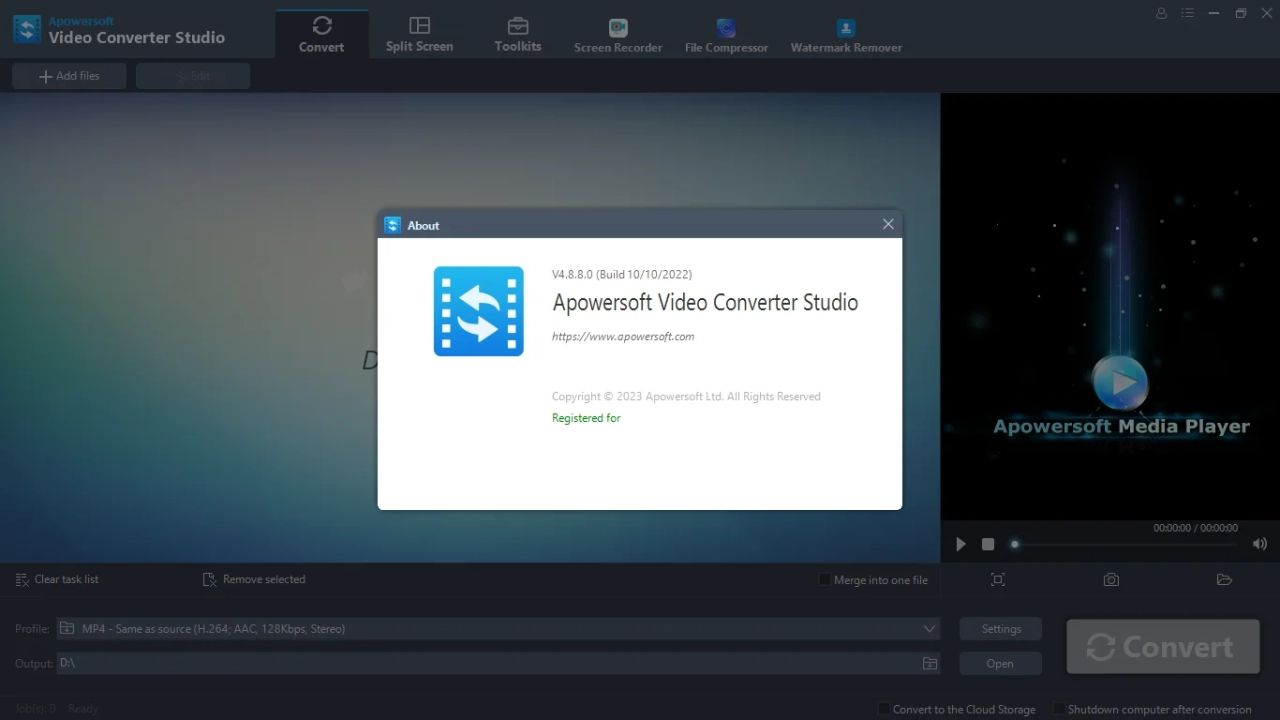 Screenshot #5 - Apowersoft Video Converter Studio 4.8.8.0