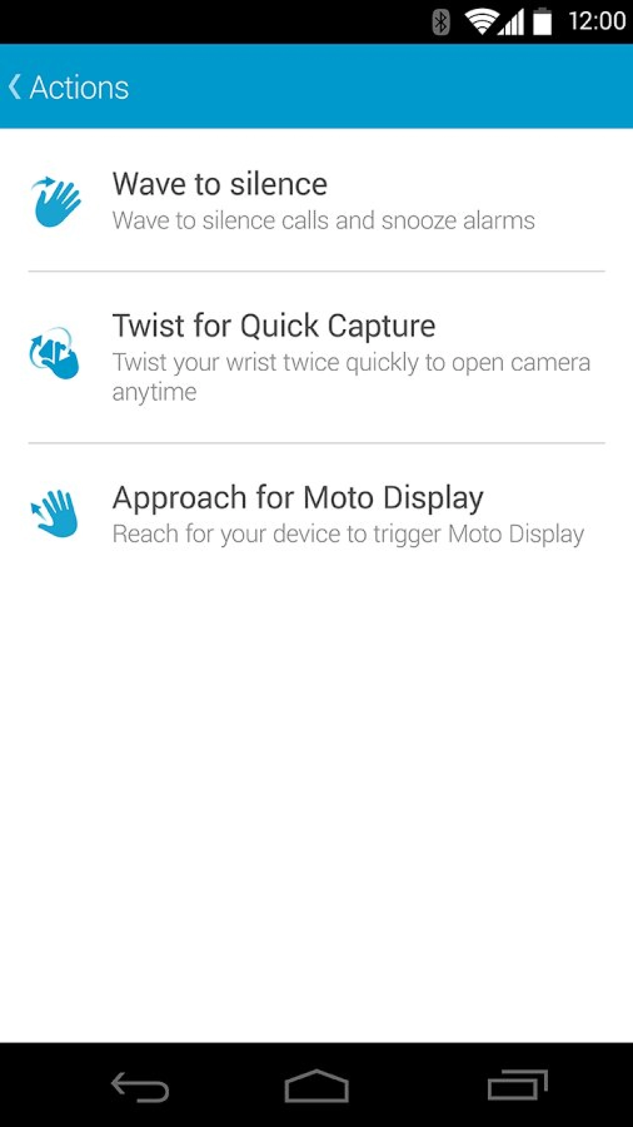 Screenshot #1 - ДЕЙСТВИЯ И ЖЕСТЫ MOTO 07.80.06