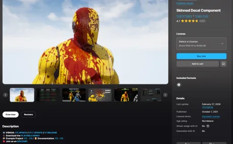 Skinned Decal Component UE5.7   v3.0