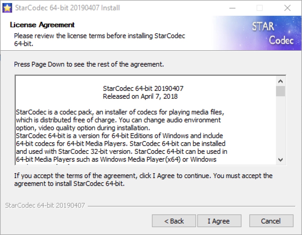 Screenshot #1 - StarCodec