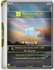 Windows 11 Enterprise x64 Micro 22H2 build 25247.1000 by Zosma