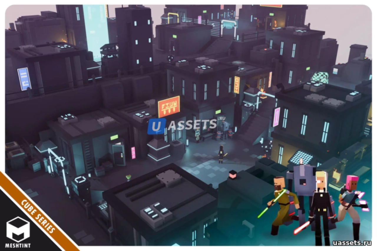 Screenshot #1 - CUBE - Sci Fi Underworld City Pack